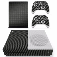 New Carbon Fiber Skin Sticker Decal For Microsoft Xbox One S Console and 2 Controllers For Xbox One Slim Skin Sticker