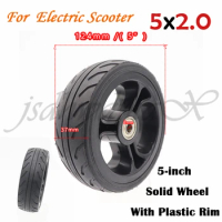 Super quality 5 inch solid wheels 5'' tubeless wheel tyre for electric scooters strollers trolley wheelchairs