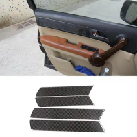 CRV Carbon fiber Inner Door Plate Bezel Trim, Door Plate Trim Decorative Cover for Honda CRV 2007-2011