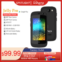 Unihertz Jelly Pro Super Mini 4G Smartphone Quad Core 3GB 32GB Android 8.1 Unlocked Mobile Phone 2MP 8MP Camera 950mAh Cellphone