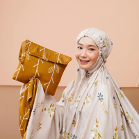 Mukena Adem Kain  Rayon Jumbo Aisyah Dewasa Cantik Lembut Atasan Mewah Panjang Kombinasi Fit Motif  