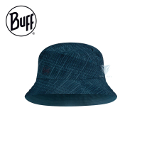 【BUFF】BF122591 可收納漁夫帽 - 暗藍刷紋(帽子/可收納漁夫帽/戶外帽)