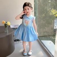 Girls' Elsa Dress Summer 2026 New Baby Sweet Flower Bud Dress Children's Summer Cotton Princess Dres