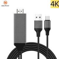 4K HD Video Converter Cable For Samsung Xiaomi Huawei Macbook USB Type C to HDMI-compatible TV Projector Digital AV Adapter USBC