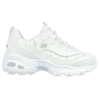 Skechers D Lites 休閒鞋 女鞋 白 小花 厚底 拼接 緩衝 老爹鞋 896180WHT