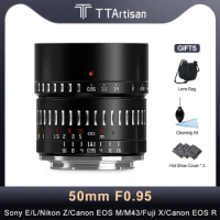 TTArtisan APS-C 50mm F0.95 Manual Focus Camera Lens For Nikon Z Canon EOS R R8 R10 Sony E Micro 4/3 Leica L Fujifilm FX a6600 a7