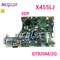 X455LJ EDP 4G RAM GT920M/2G i3/i5 CPU Motherboard For Asus X455L X455LF X455LJ X455LB X455LD A455L F455L K455LMainboard Used