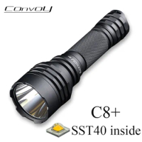 Convoy C8 Plus Flashlight Linterna Led with SST40 High Power Flash Light Torch 2000lm Camping Fishing Tactical Work Lamp Latarka
