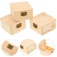 8x8x4.7cm Plain Natural Wooden Packing Box Storage Box kotak hadiah kotak penyimpanan kayu rumah Sun