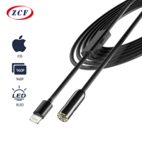Industrial Endoscope HD960P Wired Camera Direct Connect with IPhone Ipad 8MM5.5.MM Pipe Inspection Borescope IP68 Waterproof LED