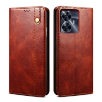 100pcs Crazy Horse Wallet Leather Phone Cases Case For OPPO A98 A78 A58 A57 A77 Reno 9 8T Realme 9 9i 8 8i A36 A96 F21 Pro 5G 4G