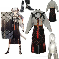 Anime Game Arknights SkyFire Saria Cosplay Costume Women Cute Dress Cos Boots Halloween Party Uniforms Full Set Wigs shoes