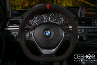 [細活方向盤] 全麂皮紅環款 BMW F世代 F系列 寶馬 方向盤 變形蟲方向盤 造型方向盤