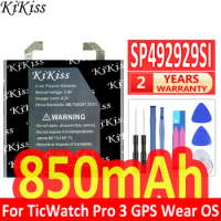 850mAh/900mAh KiKiss Powerful Battery SP492929SI For TicWatch Pro 3 GPS Wear OS Smartwatch