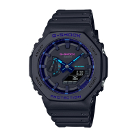 CASIO卡西歐 G-SHOCK 科幻炫藍 八角形錶殼 GA-2100VB-1A_45.4mm