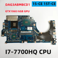 FOR HP Omen 15 15-CE 15T-CE000 Notebook PC motherboard 929486-601, 929486-001, DAG3ABMBCD0, DAG3ABMBCD1, GTX1060/6GB, I7-7700HQ