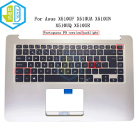 Laptop PT Portuguese Keyboard Backlight Palmrest For ASUS Vivobook X510 X510UN X510UR X510UA S510 S510UQ X510UF 90NB0GS1-R30201