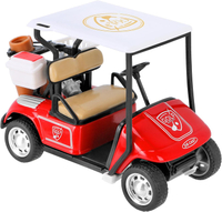 Golf Decor for Golf Party Miniature Golf Cart Model with Accessories Red and White Die-Cast Collecti