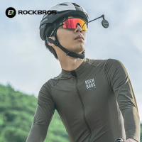 ROCKBROS Bicycle Helmet Rearview Mirror Rotatable Telescopic Adjustable Flexible Aluminum Bike Helmet Mirror Bicycle Accessories