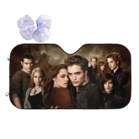 The Twilight Saga Vampire Creative Windshield Sunshade 76x140cm Movie Edward Bella Foils Sun Visor S