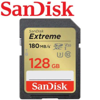 SanDisk 128GB 180MB/s Extreme SDXC UHS-I U3 V30 記憶卡