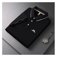 2024 J．Lindeberg Golf Polo Hot Selling Men's Polo Shirt Spring Summer New Business Casual Breathable Lapel Polo Shirt for Men