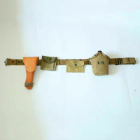 WWII WW2 US Army Field Gear 1911 Holster Belt M1 First Aid Kit Cell Pouch SOLDIER MILITARY