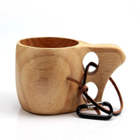 【May Shop】橡膠木雙孔杯子 KUKSA咖啡杯