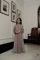 Javina - Zaviera Dress Anak M Grey Beige