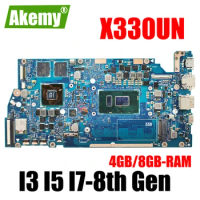 X330U Motherboard For ASUS VivoBook S13 X330UN I330UN Notebook Mainboard I3-8130U I5-8250U I7-8550U 4GB/8GB-RAM 100% Working