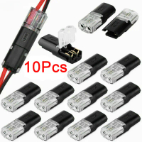 ขั้วต่อสายไฟ, 10 ชิ้น, ปลั๊กเร็ว, 2 พิน, ประกบ, ขั้วต่อสายเคเบิลไฟฟ้า, สำหรับสายไฟ, สายไฟ LED, ขั้วต