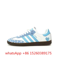 newest Adidas original samba blue love pink black shoes sneakers