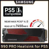 SAMSUNG SSD 1TB 2TB 990 Pro with Heatsink NVMe PCIe 4.0 M.2 2280 7450MB/S Drives SSD for PS5 PlayStation5 Laptop Gaming Computer
