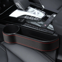 Pu Leather Car Seat Gap Storage Box Universal Seat Gap Slotted Box Phone Bottle Holder Key Storage B