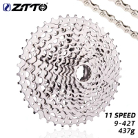 ZTTO MTB Bike 11 Speed 9-42T Cassette XD Sprocket Lightweight Silver 9-42 Steel Cassette 11s 42T 11V k7 For GX M8000 M7000 M6000