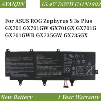 C41N1802 15.4V 76WH Laptop Battery For ASUS ROG Zephyrus S 3s Plus GX701 GX701GW GX701GX GX701G GX701GWR GX735GW GX735GX