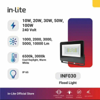 Flood Light LED Inlite 30 W INF030 IN-Lite Lampu Tembak 30W 30 Watt - Putih6500K