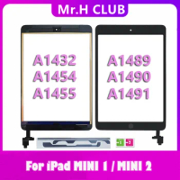 For iPad Mini 1 2 Touch Screen Digitizer with Key Button IC Cable for iPad Mini1 Mini2 A1432 A1454 A1455 A1489 A1490 A1491 Glass