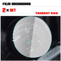 2 PCS Motorcycle Scratch Cluster Screen Dashboard Protection Instrument Film For Trident 660 Trident660 Trident-660 2021-2022