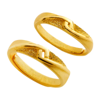 【元大珠寶】買一送一黃金戒指9999對戒愛的定律(2.05錢正負5厘)
