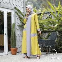 Kyoya Arisha Pleated Dress - Mustard, All Size