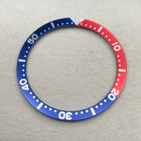 38mm Flat Aluminum Bezel Inserts Classic Blue/Red Case Ring 38x31.5mm Suit for Seiko Series Watch SPRD SKX Tuna/Turtle/Diver's