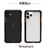 【Telephant太樂芬】iPhone 12 Mini NMDer抗汙防摔邊框手機殼-黑戀橘
