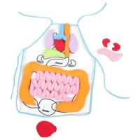 Animal Organ Apron Childhood Teaching Aids Preschool Three-dimensional Organs Puzzle Early Education Tool Baby