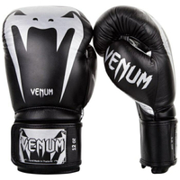 『VENUM旗艦館』10oz 頂級拳套VENUM GIANT巨人系列拳擊手套～頂級真皮手工拳套-黑銀 2055128