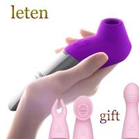 Leten Heating Clitoris Sucking G-spot Vibrator Erotic Sex Toys With 3 Head Nipple Oral Blowjob Stimulator Female Masturbation