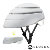 西班牙CLOSCA克羅斯卡 LOOP 單車/滑板/滑板車用折疊安全帽-淺灰/白-M號