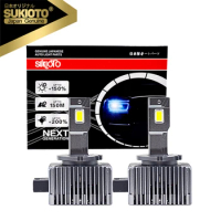 2PCS SUKIOTO GENUINE D1S LED Conversion Kit 260W 90000LM Canbus Car HID To LED D3S LED Bulb D2S LED Light Super Bright D4S 6000K