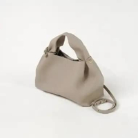 Tas POLENE NUMERO NEUF TEXTURED LEATHER TAUPE GREY SHOULDER BAG MEDIUM 100% ORIGINAL 31X21X13CM