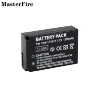 7.2V 1250mah Rechargeable Li-ion Battery LP-E12 LPE12 For Canon EOS M M2 M10 M100 M200 M50 100D kiss X7 SX70 Rebel SL1 Batteries
